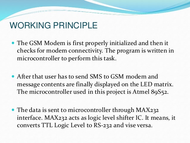 gsm modem working principle pdf