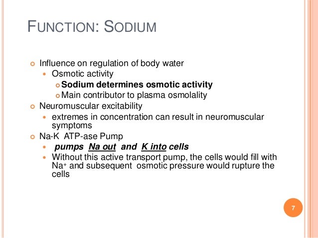 role of sodium in human body pdf