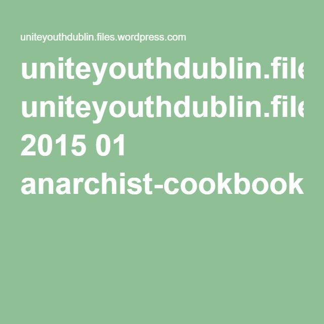 william powell anarchist cookbook pdf