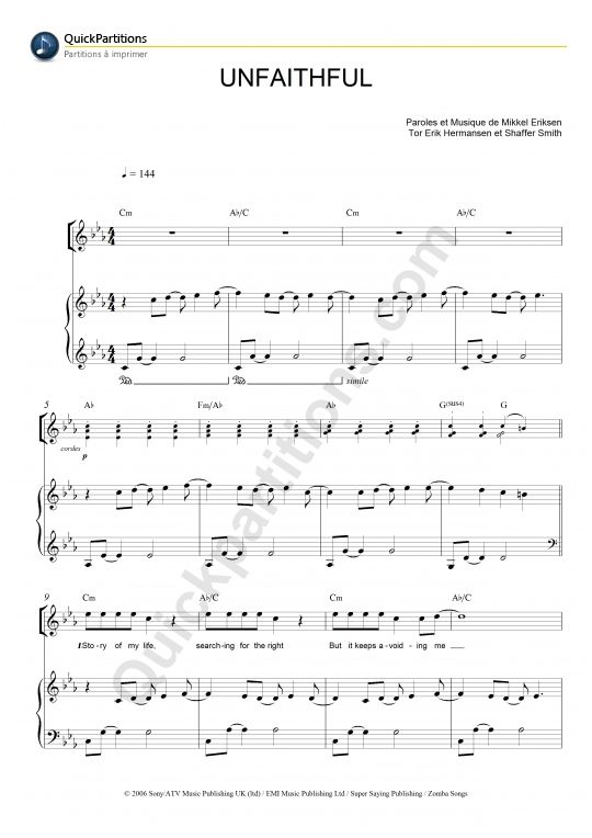 rihanna umbrella sheet music pdf