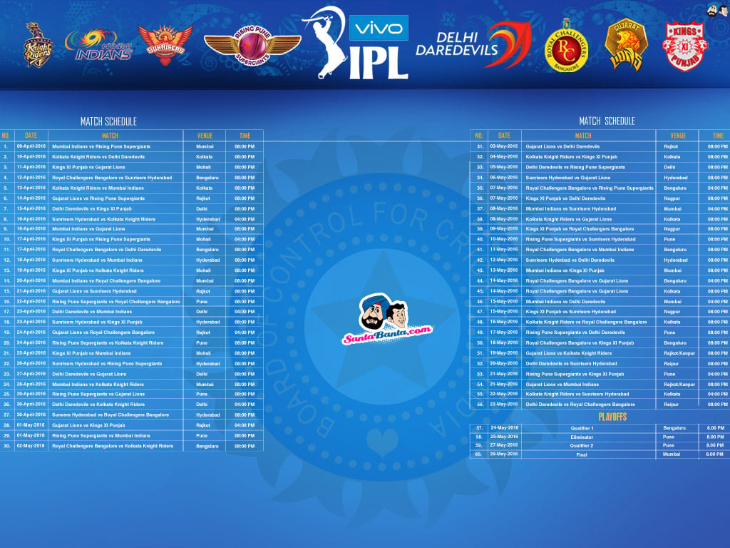 ipl cricket match schedule 2015 pdf